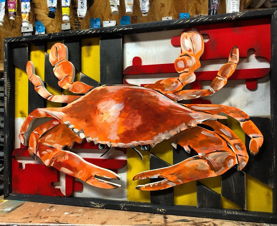 Maryland Flag / Steamed Crab